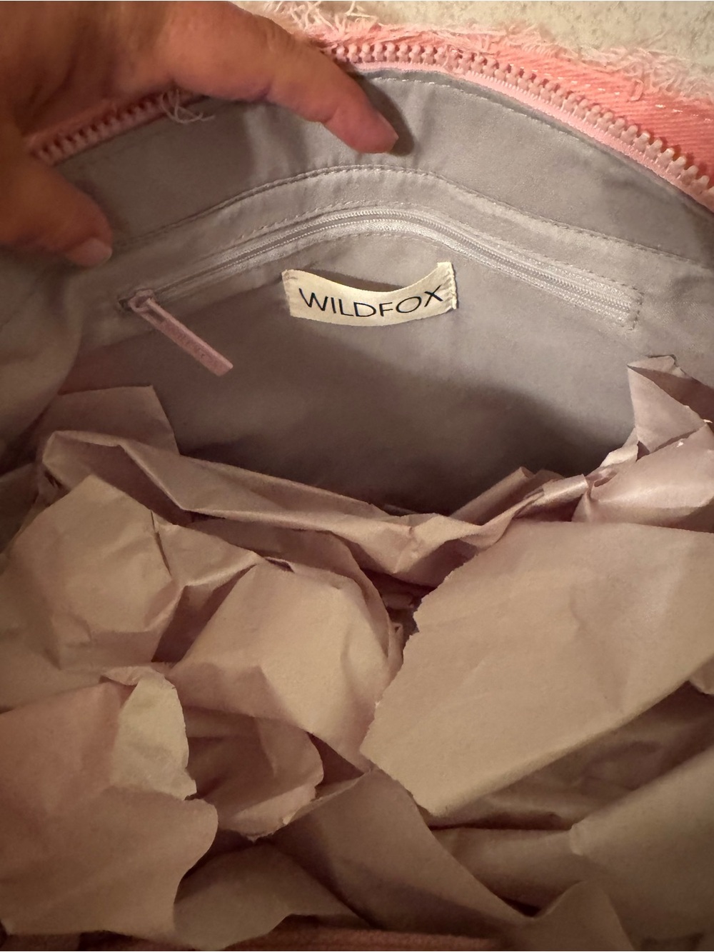 Wildfox Pink Frayed Patchwork Tote - Picture 6 of 7